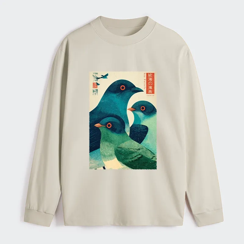 Tokyo-Tiger Petrels Of The Painted Sea Classic Long Sleeve T-Shirt