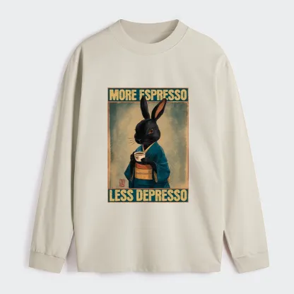 Tokyo-Tiger More Espresso Less Depresso Rabbit Classic Long Sleeve T-Shirt