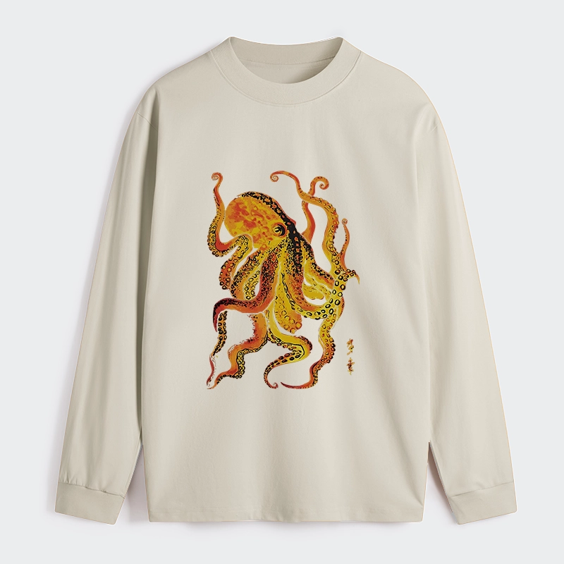Tokyo-Tiger Deep Sea Gorgeous Octopus Classic Long Sleeve T-Shirt