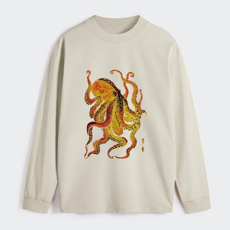 Tokyo-Tiger Deep Sea Gorgeous Octopus Classic Long Sleeve T-Shirt