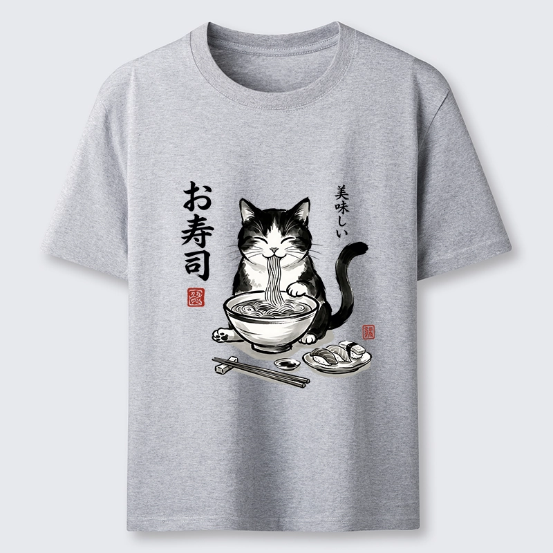 Tokyo-Tiger Cats Eat Japanese Food Classic T-Shirt