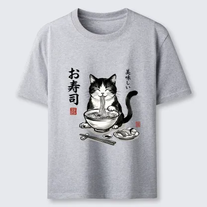Tokyo-Tiger Cats Eat Japanese Food Classic T-Shirt