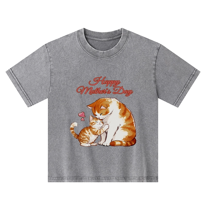 Tokyo-Tiger Love Of Cats Kids Washed T-Shirt