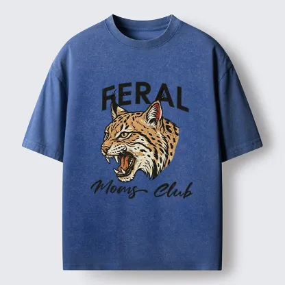 Tokyo-Tiger Lynx Roaring For Mom Power Washed T-Shirt