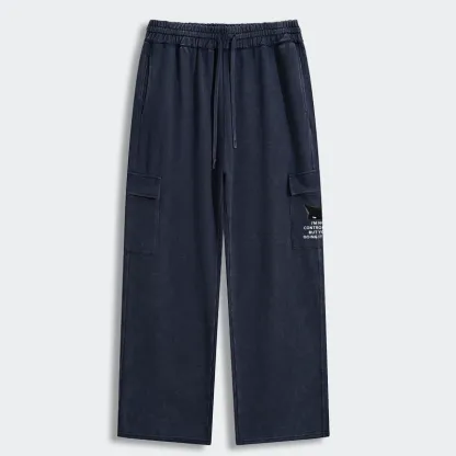 Tokyo-Tiger Control Freak Funny Washed Utility Sweatpants
