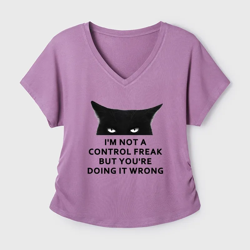 Tokyo-Tiger Control Freak Funny Modal Dolman Sleeve T-Shirt Sale