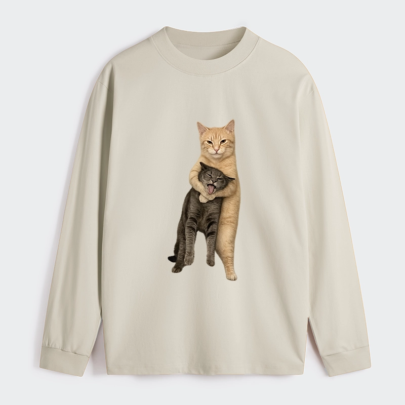 Tokyo-Tiger Orange Cat’s Tight Embrace Classic Long Sleeve T-Shirt
