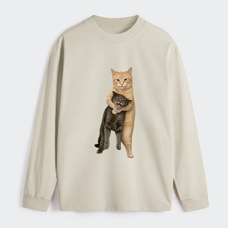 Tokyo-Tiger Orange Cat’s Tight Embrace Classic Long Sleeve T-Shirt