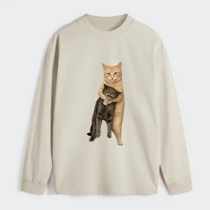 Tokyo-Tiger Orange Cat’s Tight Embrace Classic Long Sleeve T-Shirt