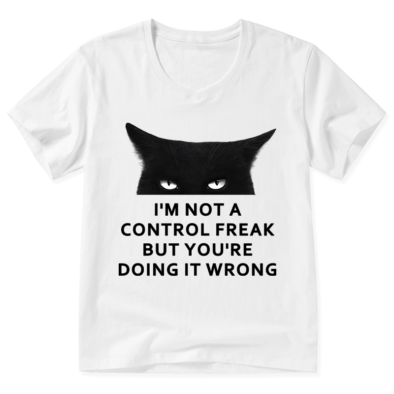 Tokyo-Tiger Control Freak Funny V-Neck Classic T-Shirt