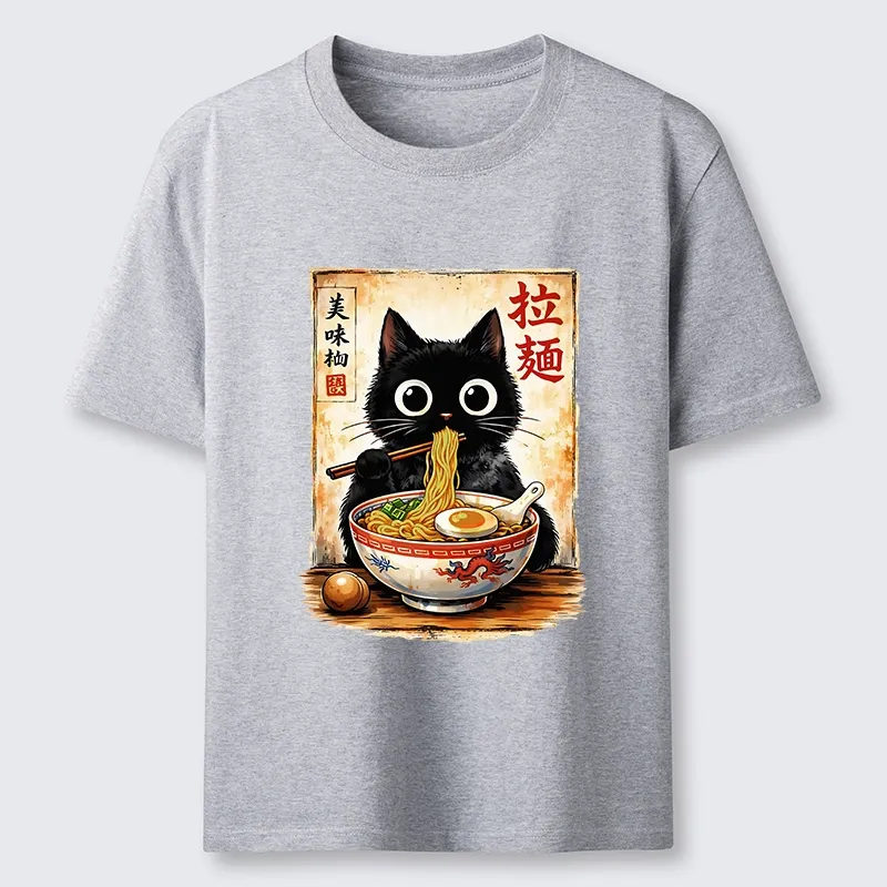 Tokyo-Tiger Cute Cat Slurping Ramen Classic T-Shirt