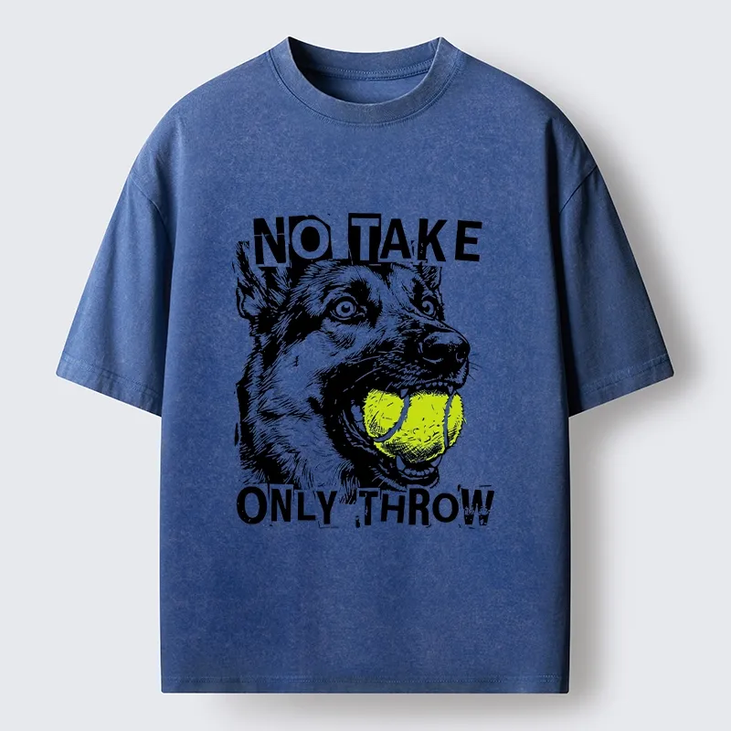 Tokyo-Tiger Dog Wants Ball Thrown Washed T-Shirt