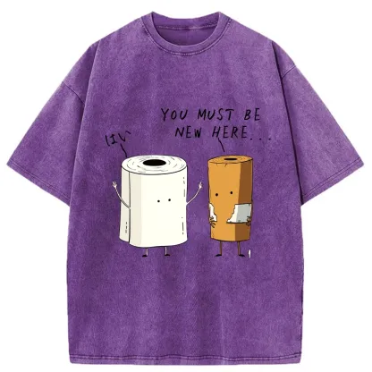 Tokyo-Tiger You Must Be A New Employee Washed T-Shirt