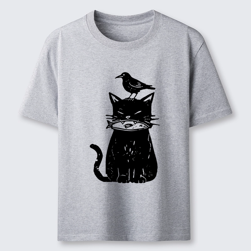 Tokyo-Tiger Black Cat With Fish And Bird Classic T-Shirt