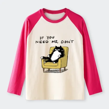 Tokyo-Tiger Unavailable Cat Raglan Long Sleeve T-shirt