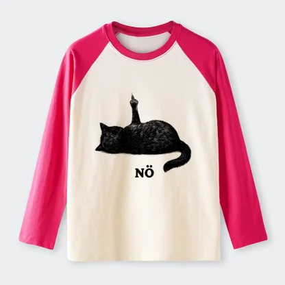 Tokyo-Tiger Cat Refused Raglan Long Sleeve T-shirt