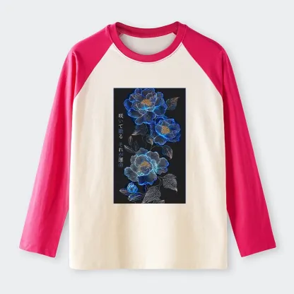 Tokyo-Tiger The Sea Of Flowers In The Darkness Raglan Long Sleeve T-shirt
