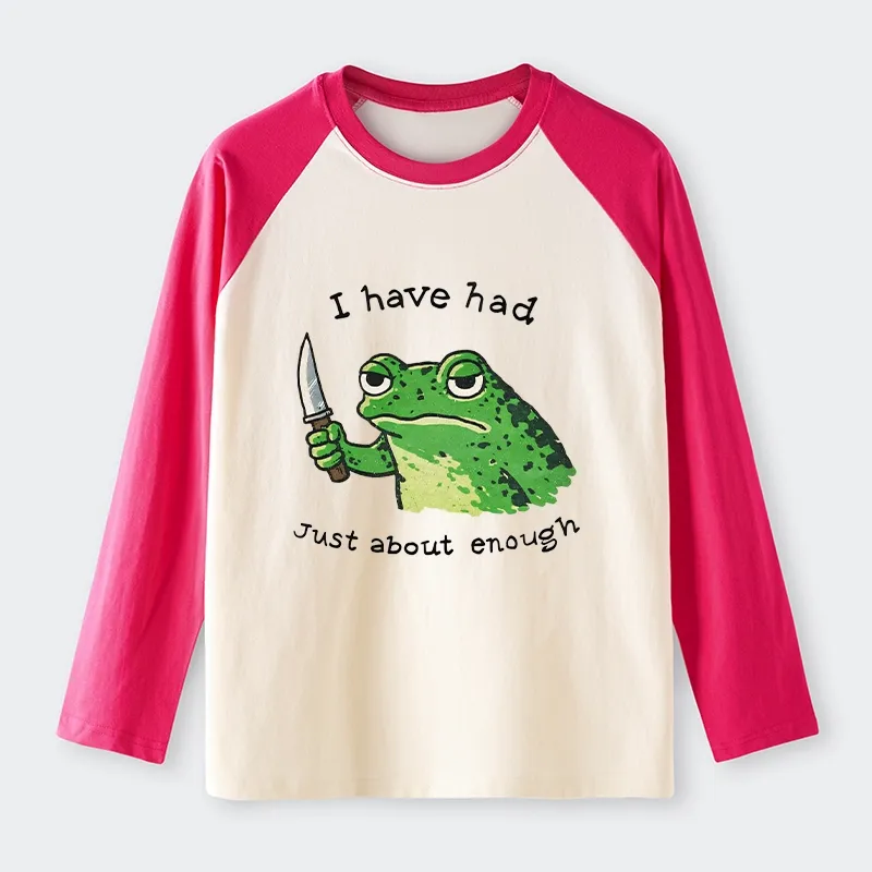 Tokyo-Tiger Impatient Frog Raglan Long Sleeve T-shirt