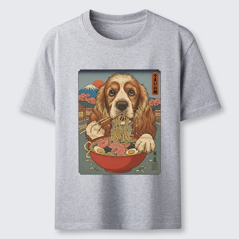 Tokyo-Tiger Dog Slurping Ramen In Japanese Style Classic T-Shirt