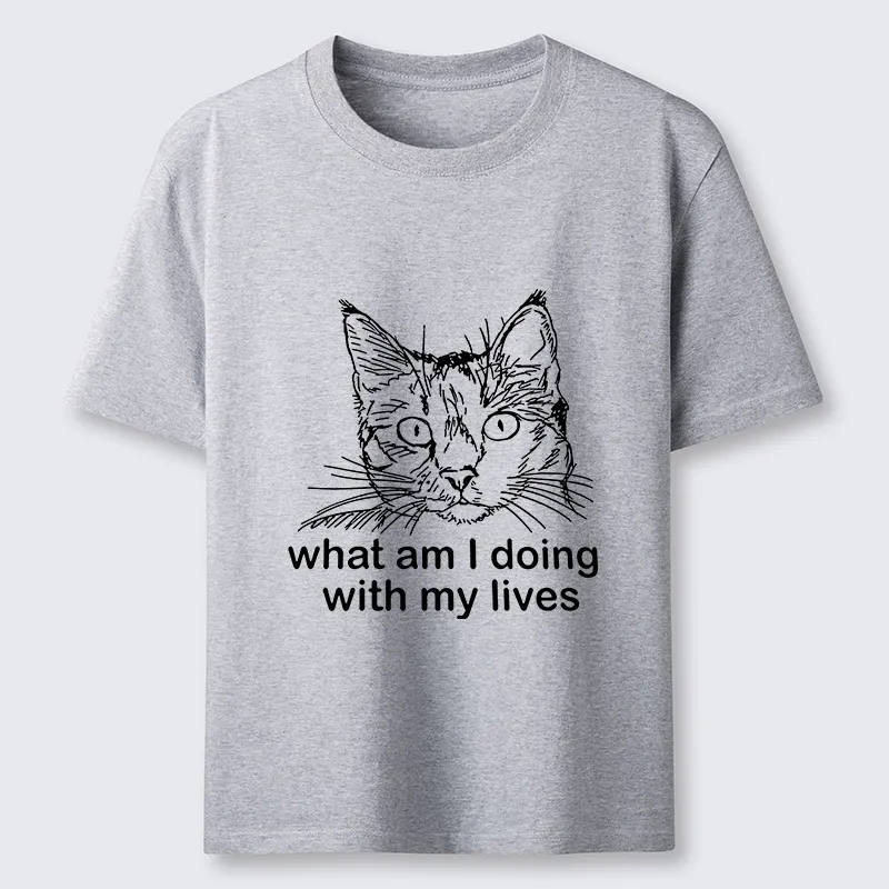 Tokyo-Tiger Confused Cat Life Reflection Classic T-Shirt