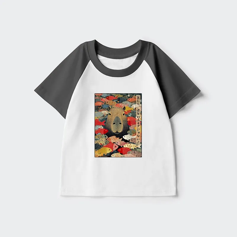 Tokyo-Tiger Am I Too Lovable? Kids Raglan T-shirt