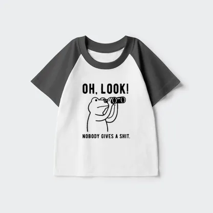 Tokyo-Tiger Frog of Indifference Kids Raglan T-shirt