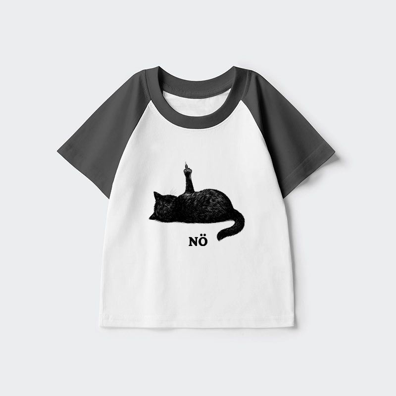 Tokyo-Tiger Cat Refused Kids Raglan T-shirt