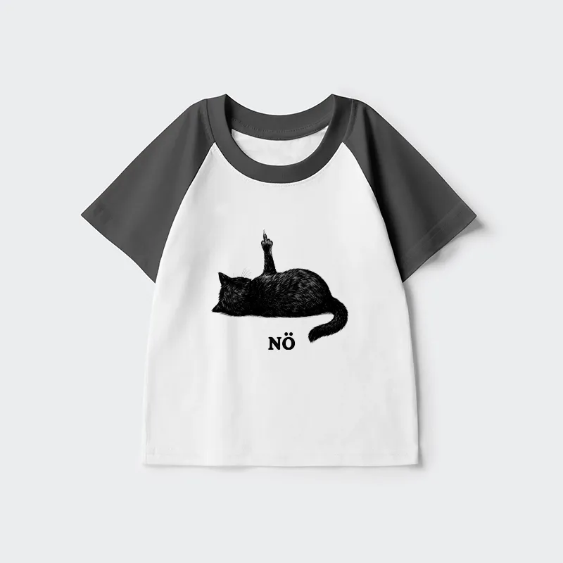Tokyo-Tiger Cat Refused Kids Raglan T-shirt
