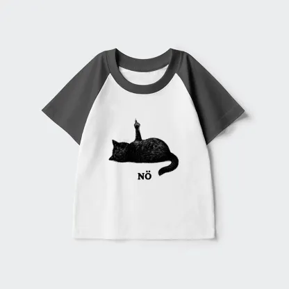 Tokyo-Tiger Cat Refused Kids Raglan T-shirt
