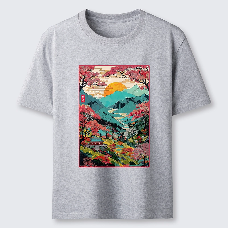 Tokyo-Tiger Golden Sun Over Serene Valley Classic T-Shirt