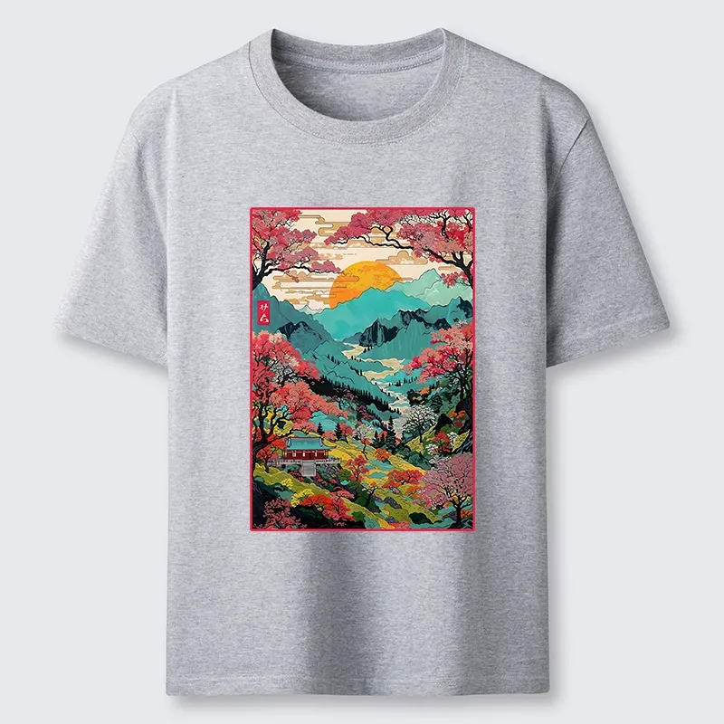 Tokyo-Tiger Golden Sun Over Serene Valley Classic T-Shirt