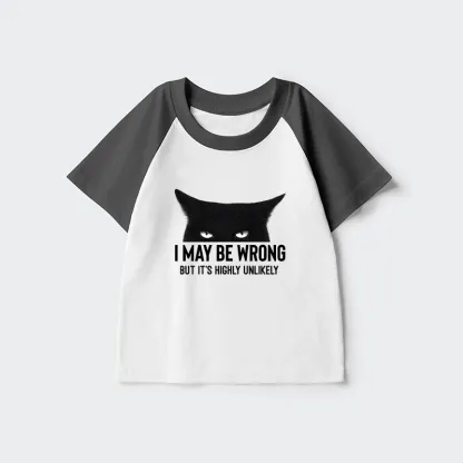 Tokyo-Tiger Cat Can Do No Wrong Kids Raglan T-shirt