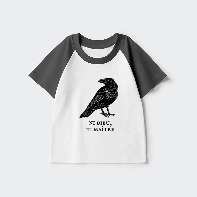 Tokyo-Tiger Crow Have A Strong Sense Of Self Kids Raglan T-shirt