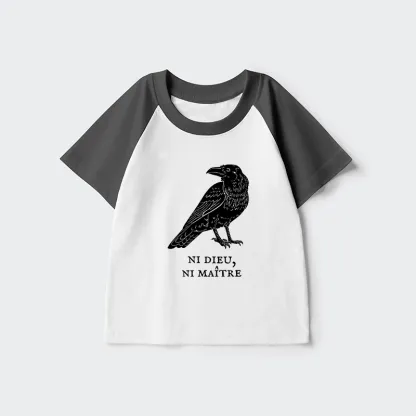 Tokyo-Tiger Crow Have A Strong Sense Of Self Kids Raglan T-shirt