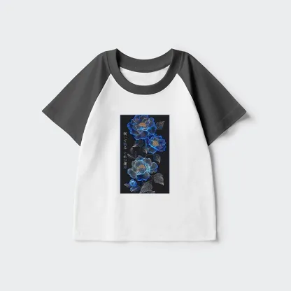 Tokyo-Tiger The Sea Of Flowers In The Darkness Kids Raglan T-shirt