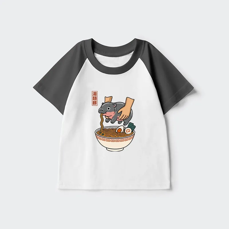 Tokyo-Tiger Noodles Got Me Kids Raglan T-shirt
