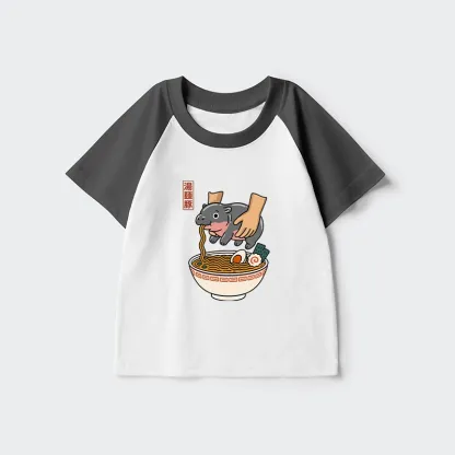 Tokyo-Tiger Noodles Got Me Kids Raglan T-shirt