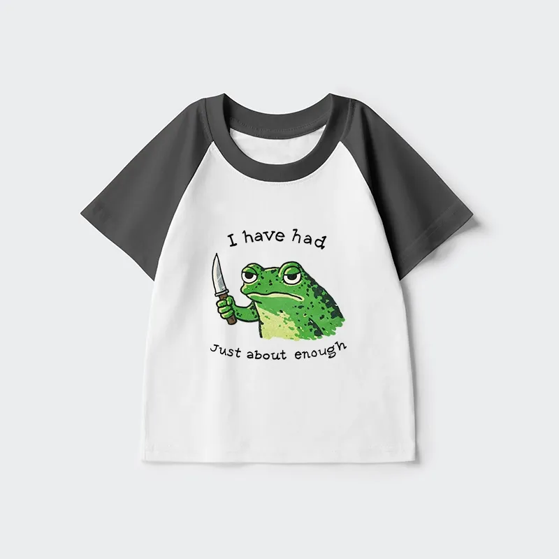 Tokyo-Tiger Impatient Frog Kids Raglan T-shirt
