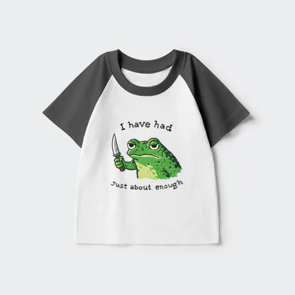 Tokyo-Tiger Impatient Frog Kids Raglan T-shirt