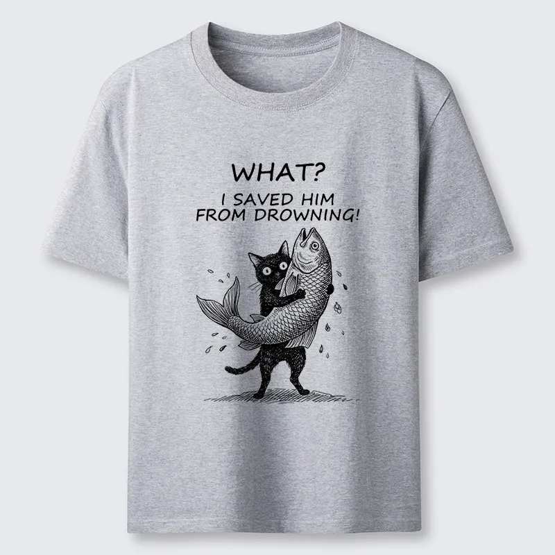 Tokyo-Tiger Cat Claims Fish Saving Meme Classic T-Shirt