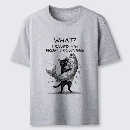Tokyo-Tiger Cat Claims Fish Saving Meme Classic T-Shirt