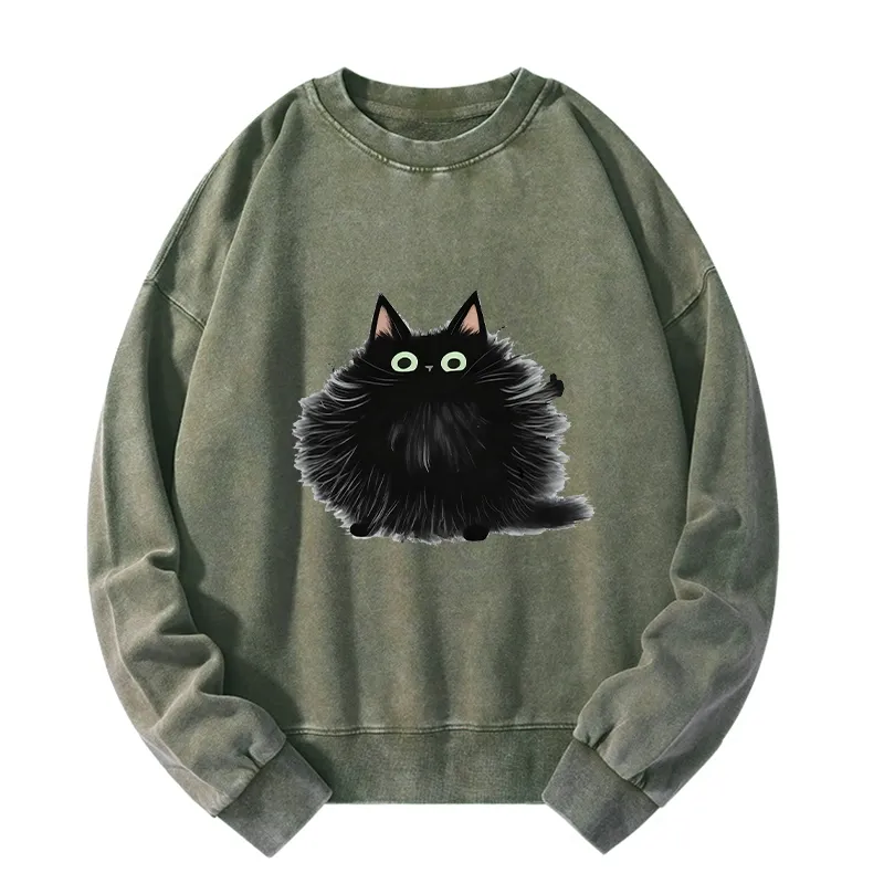 Tokyo-Tiger Cat's Approval Washed Sweatshirt