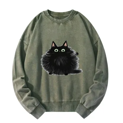 Tokyo-Tiger Cat's Approval Washed Sweatshirt