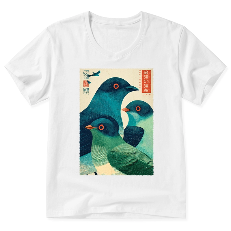 Tokyo-Tiger Petrels Of The Painted Sea V-Neck Classic T-Shirt
