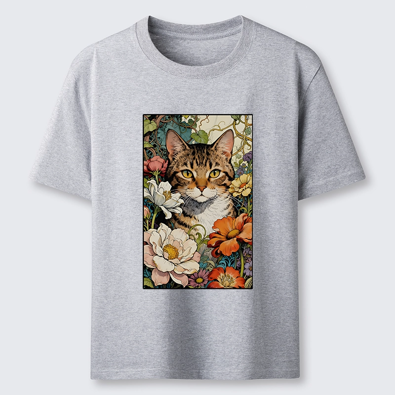 Tokyo-Tiger A Cat Hidden In Flowers Classic T-Shirt