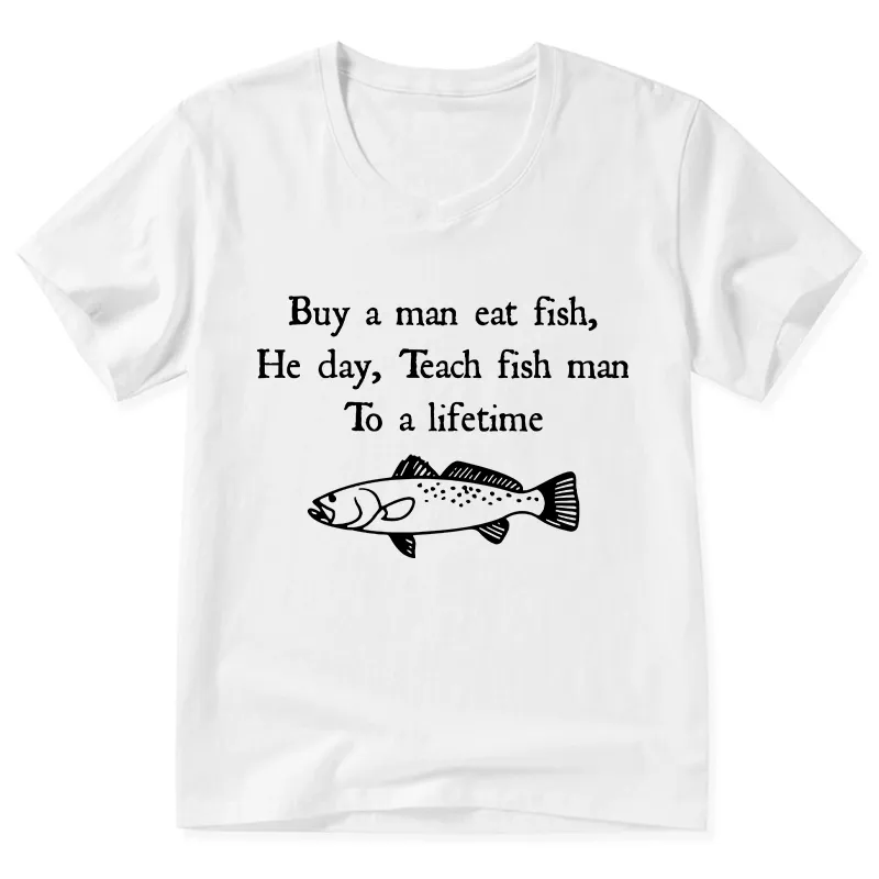 Tokyo-Tiger Man Eat Fish Meme V-Neck Classic T-Shirt Sale