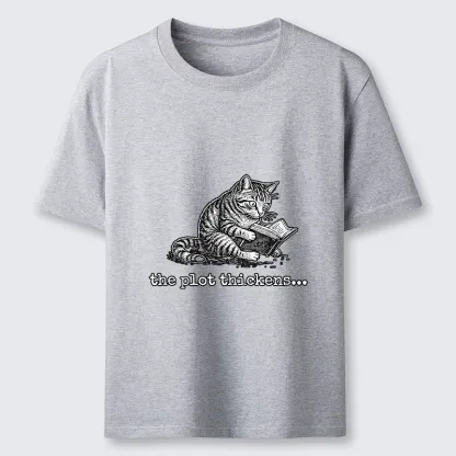 Tokyo-Tiger Meme Cat Reading Mystery Book Classic T-Shirt