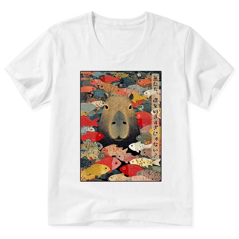Tokyo-Tiger Am I Too Lovable? V-Neck Classic T-Shirt