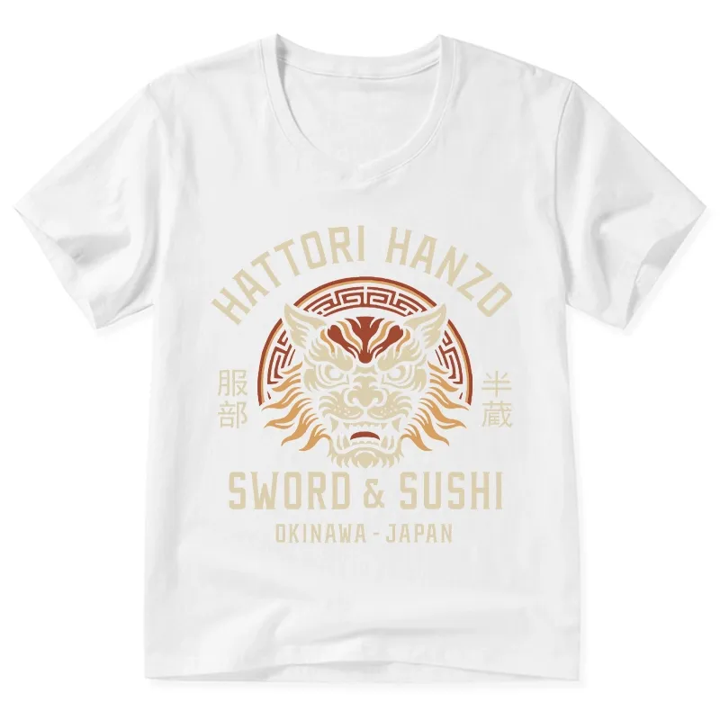 Tokyo-Tiger Hattori Lion Japanese Samurai V-Neck Classic T-Shirt