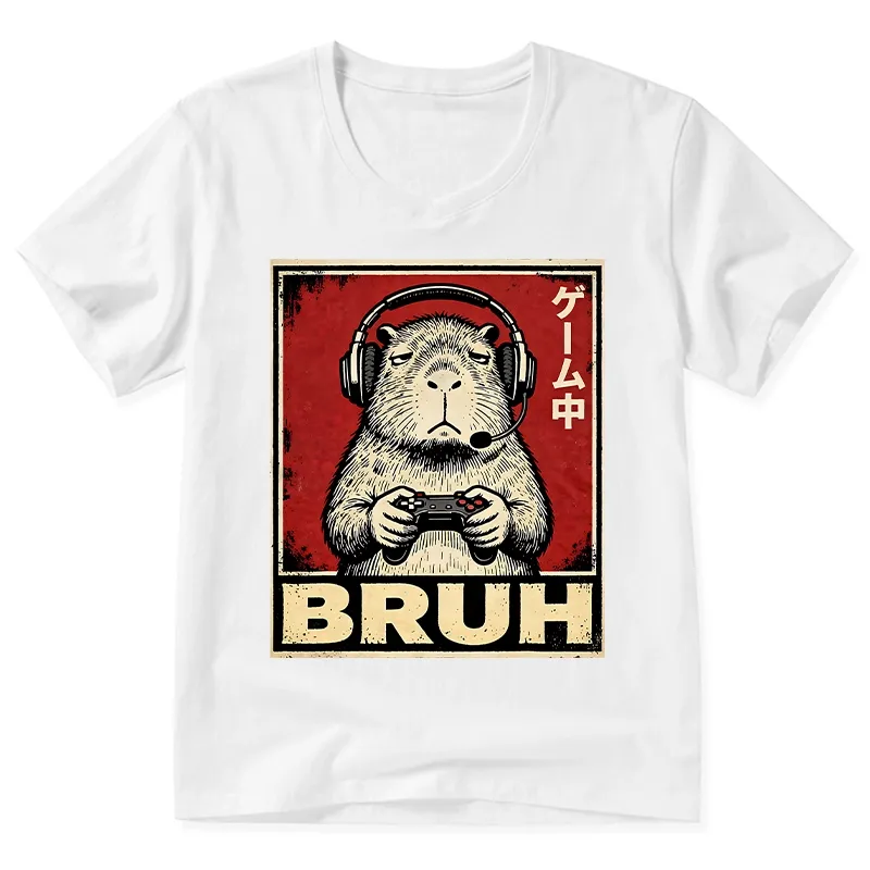 Tokyo-Tiger Funny Capybara Playing Games V-Neck Classic T-Shirt